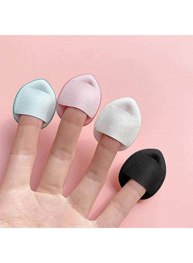 KIRA Mini Finger Powder Puff 4 Pcs Finger Makeup Finger Beauty Blender Sponges Mini Soft Cosmetic Finger Puff Perfect For Foundation Bb Cushion Cream Concealer - Image 2