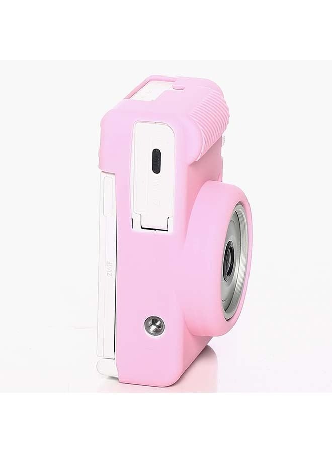 Case for Sony ZV-1F, ZV-1 II/ZV-1M2 Vlog Camera, ZV1F Camera Silicone Cover Skin, Anti-Scratch Slim Fit Soft Sleeve with ZV1 F Screen Protector- Pink