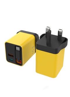 Luttec 65W Type C Charger,Super Fast GaN Wall Charger with 2 PD USB C 2 QC USB A Laptop Charger,4-Port Compact Foldable UK Plug Adaptor for MacBook Air Samsung iPhone iPad Galaxy Huawei Xiaomi and More 