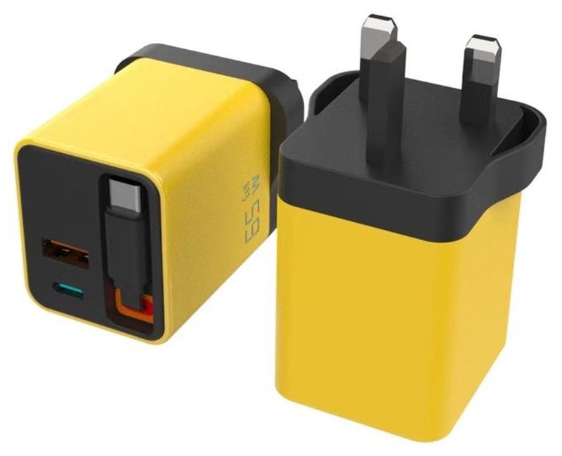 Luttec 65W Type C Charger,Super Fast GaN Wall Charger with 2 PD USB C 2 QC USB A Laptop Charger,4-Port Compact Foldable UK Plug Adaptor for MacBook Air Samsung iPhone iPad Galaxy Huawei Xiaomi and More