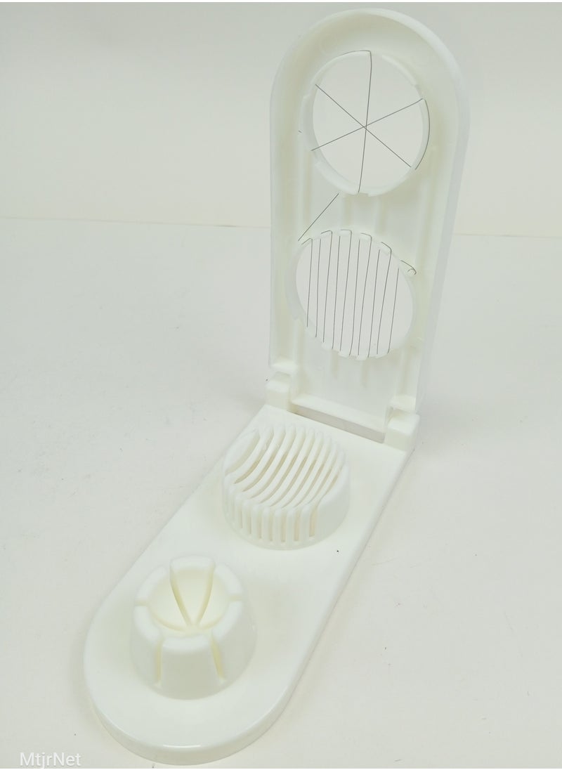 MtjrNet - 2 In 1 Egg Slicer Cutter Slises & Triangluar Shape Come In Random Color - Image 1