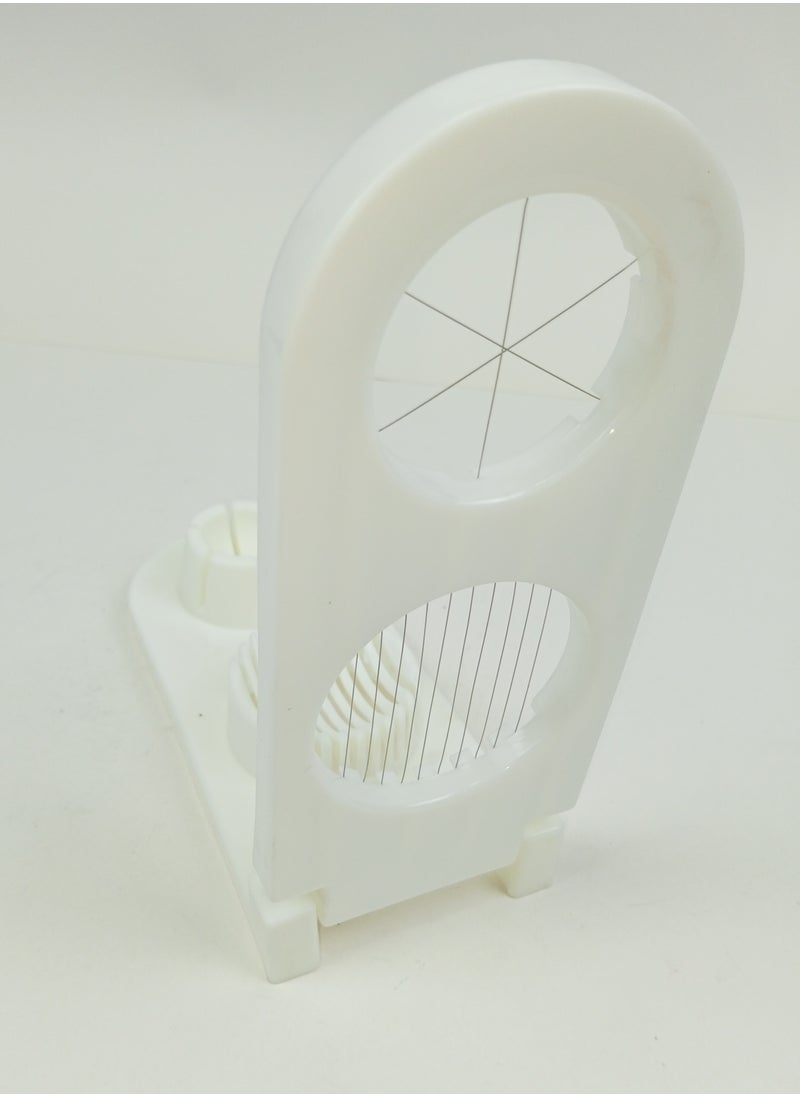 MtjrNet - 2 In 1 Egg Slicer Cutter Slises & Triangluar Shape Come In Random Color - Image 1