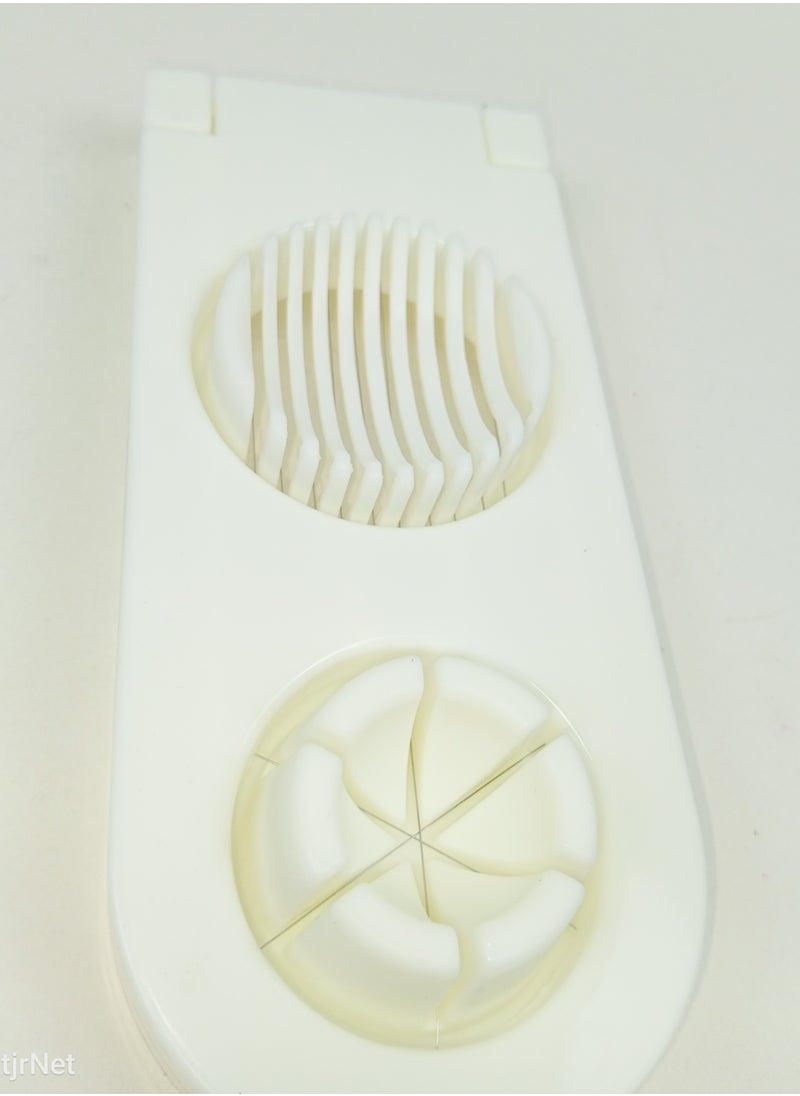 MtjrNet - 2 In 1 Egg Slicer Cutter Slises & Triangluar Shape Come In Random Color - Image 1