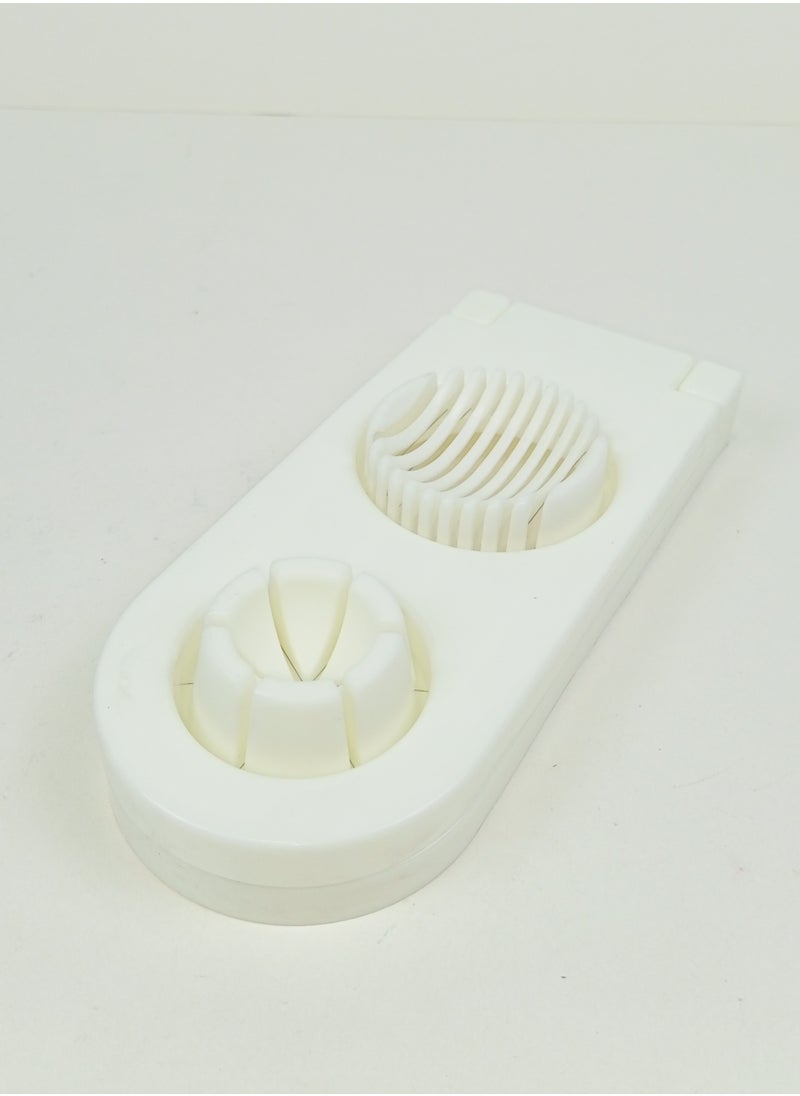 MtjrNet - 2 In 1 Egg Slicer Cutter Slises & Triangluar Shape Come In Random Color - Image 1