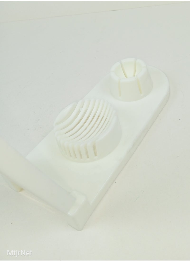 MtjrNet - 2 In 1 Egg Slicer Cutter Slises & Triangluar Shape Come In Random Color - Image 1