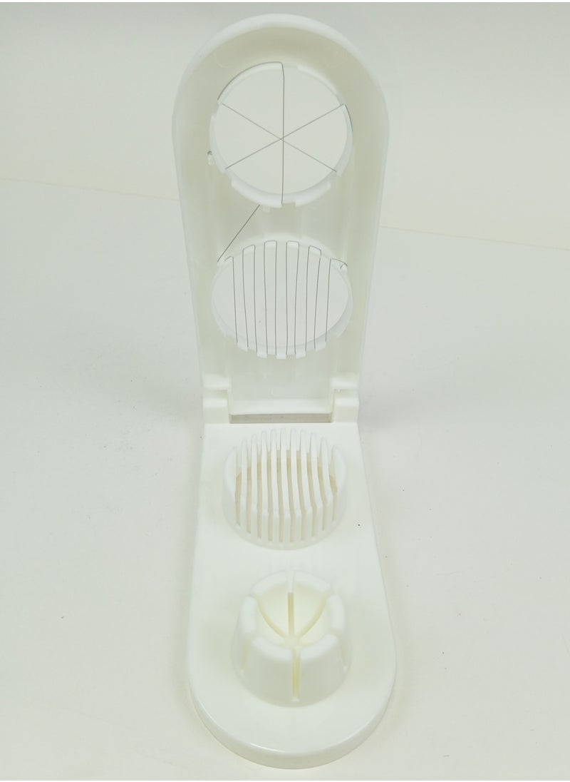 MtjrNet - 2 In 1 Egg Slicer Cutter Slises & Triangluar Shape Come In Random Color - Image 1