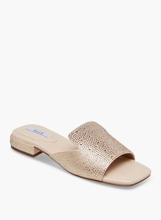 ELLE Women Embellished Slip-On Sandals