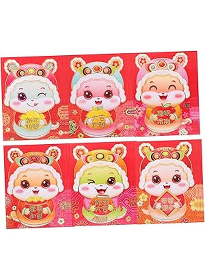 36pcs Chinese Red Packets Cute Designs For Spring Festival Lucky Money Envelopes - Image 1