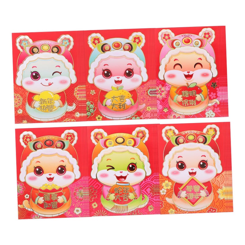 36pcs Chinese Red Packets Cute Designs For Spring Festival Lucky Money Envelopes - Image 2