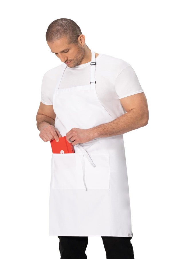شيف وركس مريلة جزار للجنسين من شيف ووركس، أبيض، مقاس واحد - Image 4