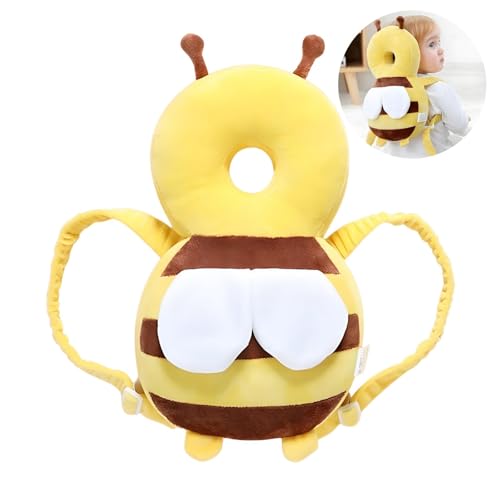 PandaEar Baby Head Protection Backpack Toddler Walking Head Protector Adjustable Head Protector Pad Safety Cushion Yellow - Image 1