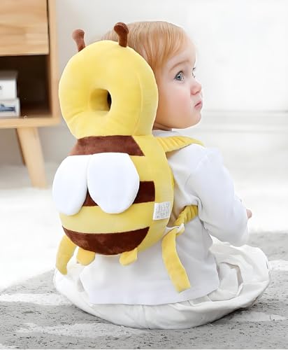 PandaEar Baby Head Protection Backpack Toddler Walking Head Protector Adjustable Head Protector Pad Safety Cushion Yellow - Image 3
