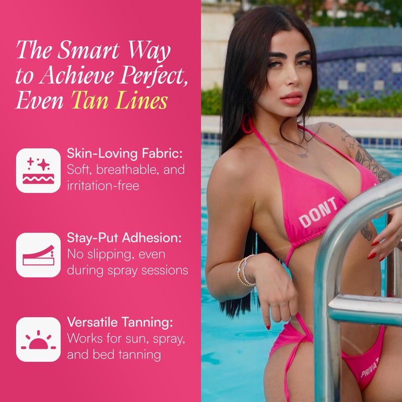 Seskytan Adhesive Bikini for Spray Tan Solutionâ€“ 3-Pack Brazilian Self Tanning Bikini Tape for Flawless, Streak-Free Tan Lines â€“ Gentle, No-Slip Fit for Sun, Spray & Bed Tanning â€“ For All Skin Types - Image 3