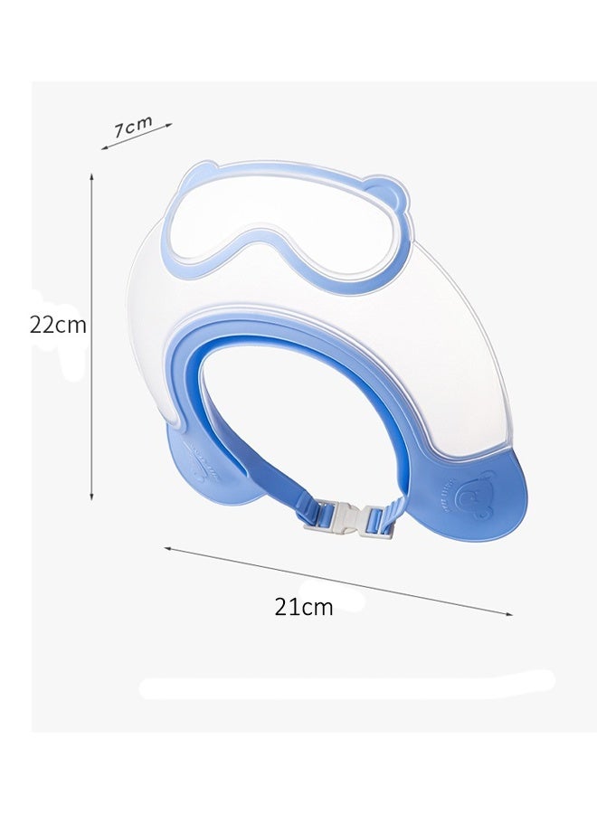 Aissiora Baby Shampoo Protection Soft Hat   Baby See-Through Shampoo Hat   Soft Silicone Water-Blocking Hat   Transparent Eye Protection   Double-Side Water Guide to Protect Ears   Adjustable Head Circumference   Reversible Wearing   Suitable for Children Aged 0-8 - Image 2