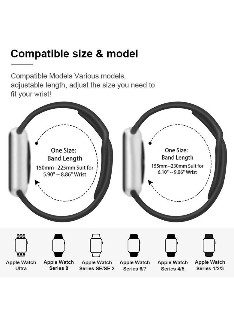 Samu - Apple Watchband 42MM/44MM/45MM/49MM Silicone Strap for Apple Watch All Series Midnight Green - Image 1