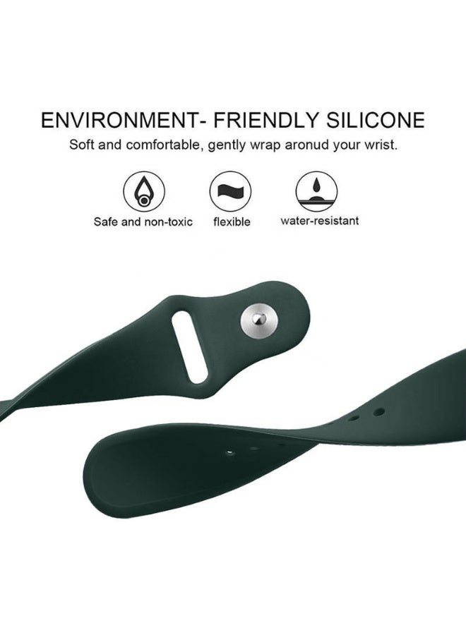 Apple Watchband 42MM/44MM/45MM/49MM Silicone Strap for Apple Watch All Series Midnight Green - view 3