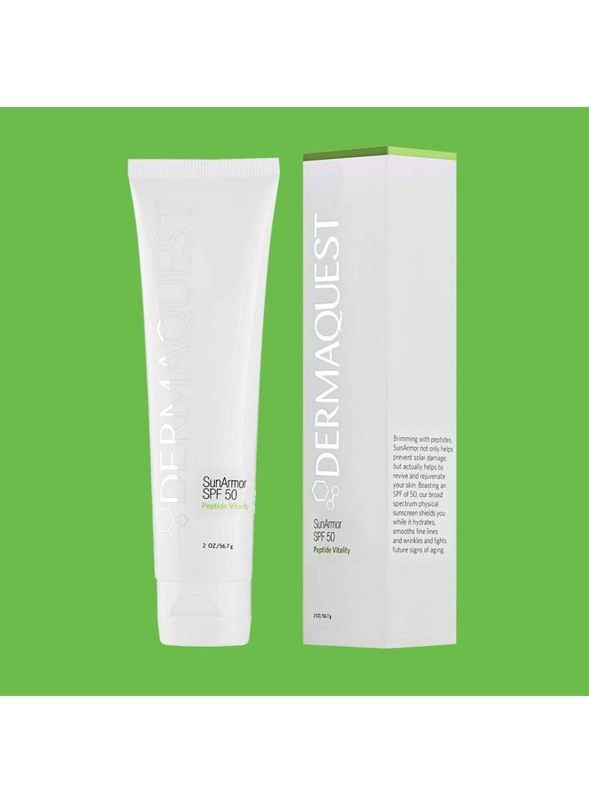 ديرما كويست واقي الشمس ديرماكويست ببتيد فيتاليتي صن آرمور بعامل حماية 50 - لوشن مرطب مضاد للشيخوخة غني بثاني أكسيد التيتانيوم وأكسيد الزنك للبشرة الجافة - Image 5