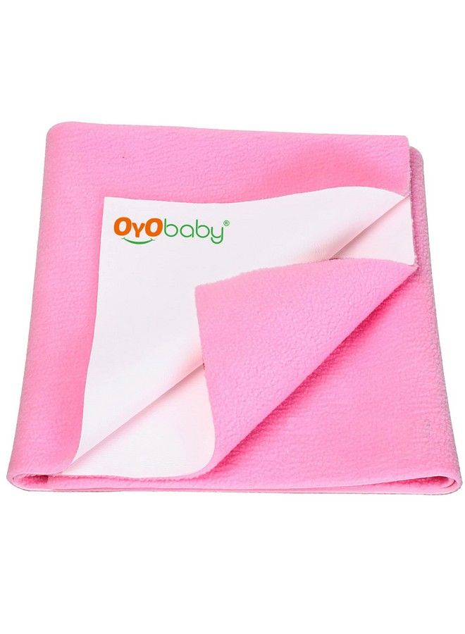 OYO BABY Waterproof Quick Dry Sheet For Baby; Bed Pad ; Baby Bed Protector Sheet For Toddler Children (Medium (100Cm X 70Cm) Pink) - Image 1
