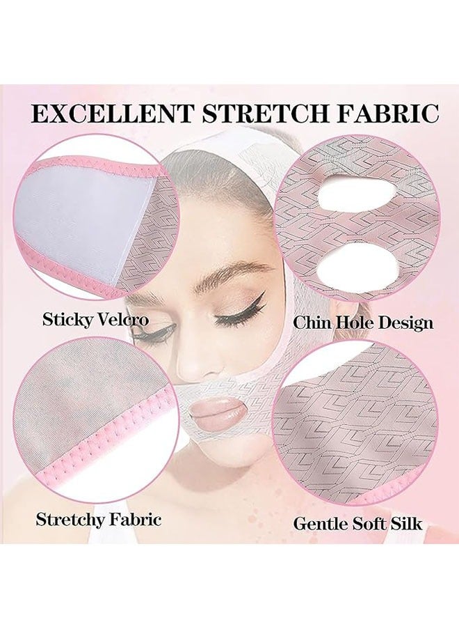 الوجه قناع الوجه المزدوج الصينية قناع ، قناع الوجه ، الخامس على شكل حزام سحب ، قابلة لإعادة الاستخدام قناع الوجه ، ضمادة رقيقة جدا ، لينة ، تنفس - Image 2