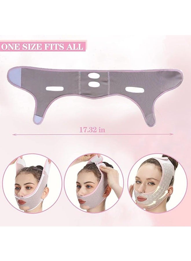 الوجه قناع الوجه المزدوج الصينية قناع ، قناع الوجه ، الخامس على شكل حزام سحب ، قابلة لإعادة الاستخدام قناع الوجه ، ضمادة رقيقة جدا ، لينة ، تنفس - Image 3