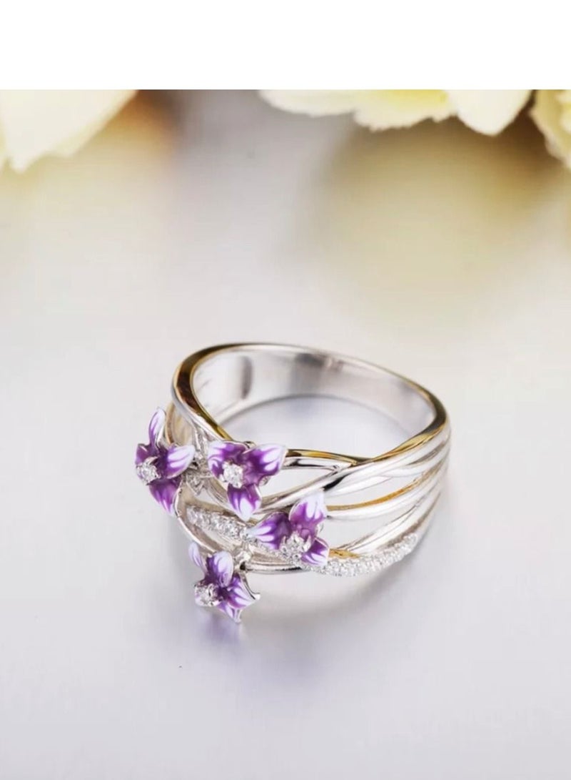 استراتيجية خاتم مصنوع من الفضة الإسترليني عيار 925 ومرصع بالزكرونيا المكعبة - Image 2