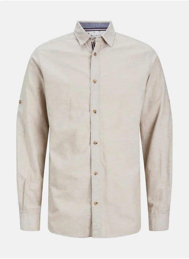 JACK & JONES Roll Up Sleeves Slim Fit Shirt