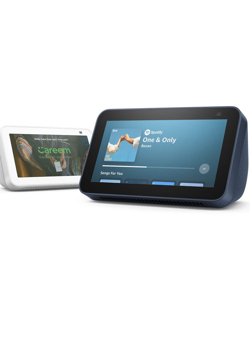 REBENUO Smart Home Systems Show 5  (2rd Gen, 2021 release), Smart Display & alarm clock with clearer sound | Use your voice to control smart home devices, play music or Quran, & more (speaks Khaleeji) black - Image 2