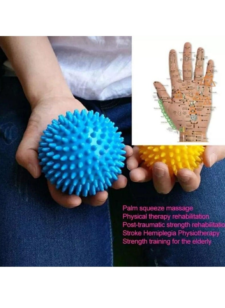 SportQ - Blister Massage Ball, Spiky Feather Massager Ball, Automatic Tissue Massager for the Feet, Sensory Ball to Treat Inflammation, Size 7 cm, Multi-Colour, from SportQ, - Image 1