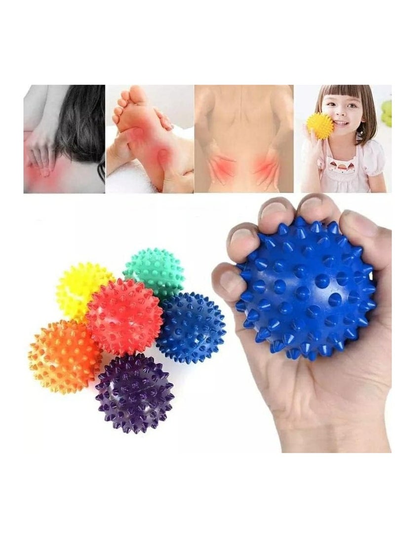 SportQ - Blister Massage Ball, Spiky Feather Massager Ball, Automatic Tissue Massager for the Feet, Sensory Ball to Treat Inflammation, Size 7 cm, Multi-Colour, from SportQ, - Image 1