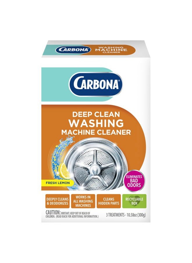 CARBONA ® Washing Machine Cleaner | Eliminates Odor & Residue | 3 Count, 1 Pack - Image 1