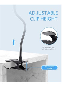 ELTRAZONE Flexible Solid Grip Phone Holder with Adjustable Universal Gooseneck Smartphone Stand,Used for Bed Kitchen, Black  - Image 4