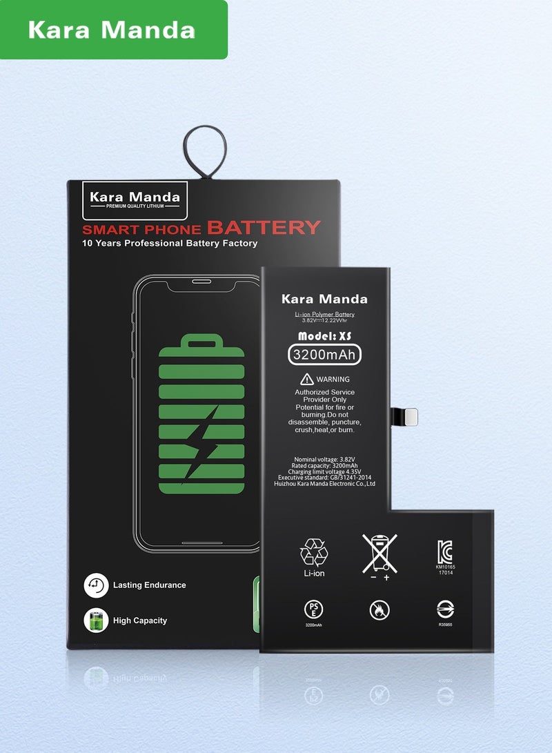 Kara Manda Replacenent  battery for iphone XS 3200mah high -capacity Super Capacity 0-cycle brand new battery with long-lasting performance Free installation kit included - Image 1