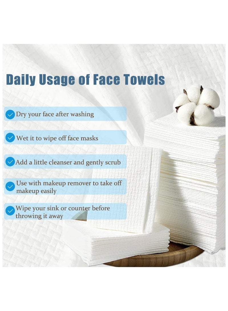 Disposable Face Towels -Clean Skin Towels for Makeup Removal, Soft Cotton Facial Towels 25×30cm Biobased Dry Wipes, Super Absorbent Face Wipes for Sensitive Skin, Biodegradable 50 Count - Image 3