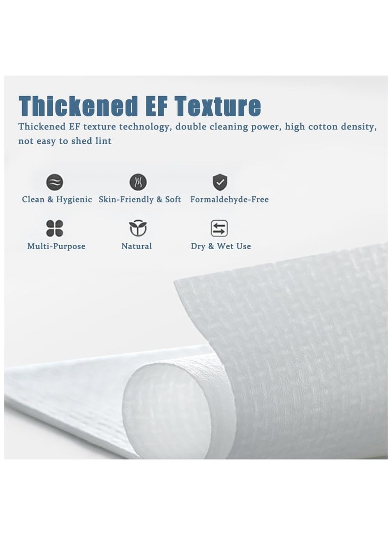 Disposable Face Towels -Clean Skin Towels for Makeup Removal, Soft Cotton Facial Towels 25×30cm Biobased Dry Wipes, Super Absorbent Face Wipes for Sensitive Skin, Biodegradable 50 Count - Image 4