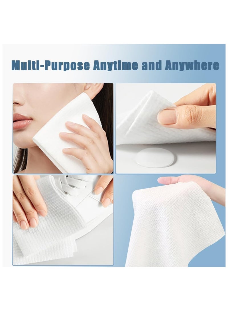 Disposable Face Towels -Clean Skin Towels for Makeup Removal, Soft Cotton Facial Towels 25×30cm Biobased Dry Wipes, Super Absorbent Face Wipes for Sensitive Skin, Biodegradable 50 Count - Image 5