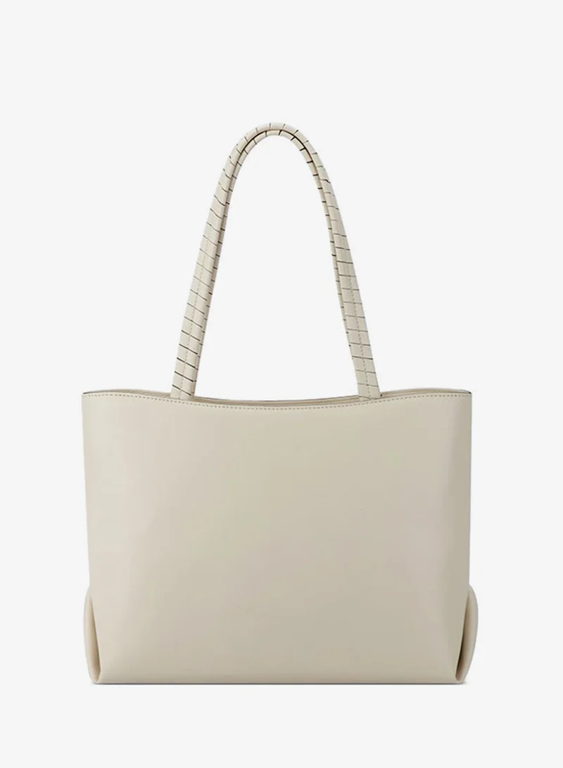 NINE WEST  Erina Plain Double Handle Tote Bag with Zipper Closure for Women | Best Price UAE