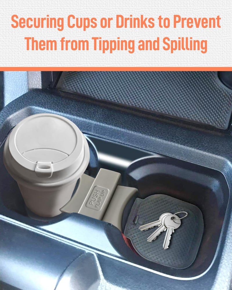 Quaneguzy Car Cup Holder Insert Divider Center Console Fit for Toyota Corolla 2009 2010 2011 2012 2013 Cup Holder Divider Plug-in Replaces 55620-12150-E0 Tan - Image 4
