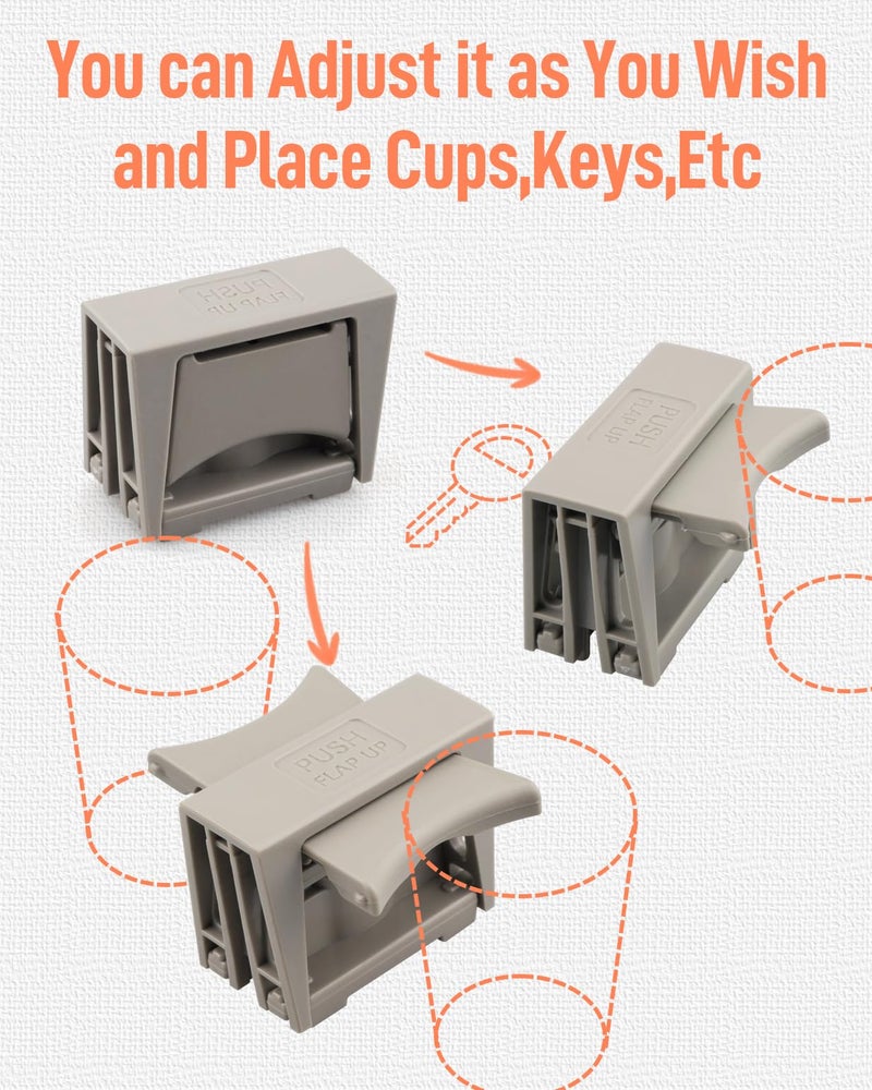 Quaneguzy Car Cup Holder Insert Divider Center Console Fit for Toyota Corolla 2009 2010 2011 2012 2013 Cup Holder Divider Plug-in Replaces 55620-12150-E0 Tan - Image 3