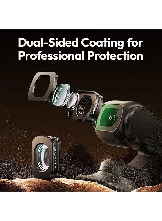 ULANZI F35 Pocket 3 Wide Angle Lens, 112° Wide-Angle Lens Compatible with DJI Osmo Pocket 3 Accessories, Magnetic Attach/Double-Sided Coated/HD Optical Glass - Image 4