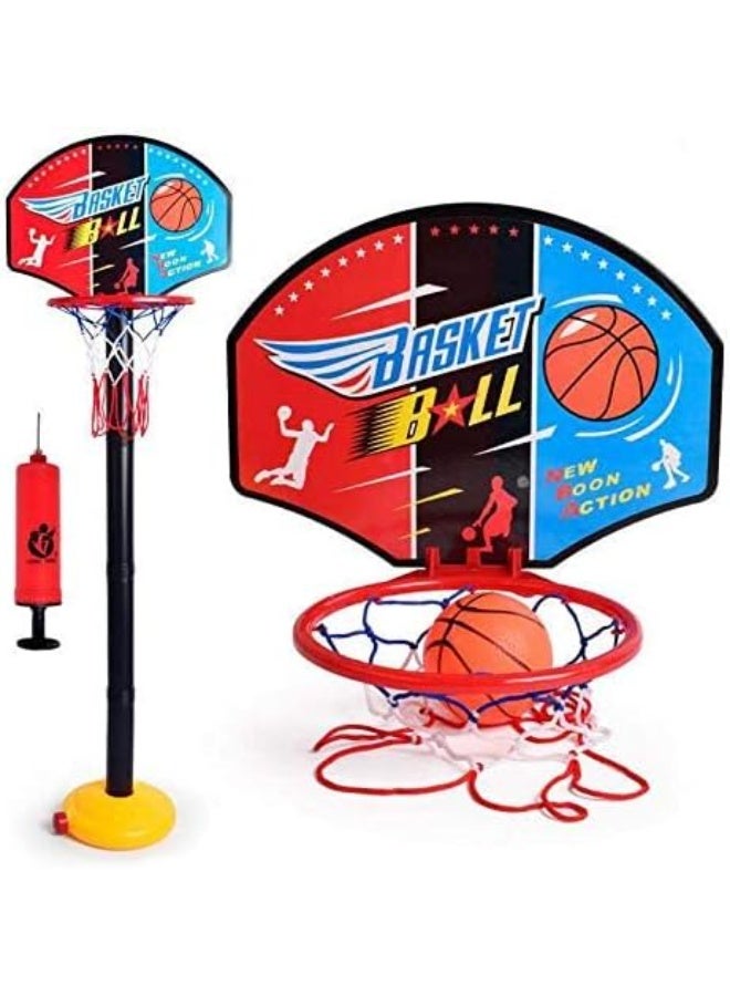 Adjustable Basketball Outdoor Indoor Sports Toys Children Portable Ball Hoop Game Plastic Multi - Image 3