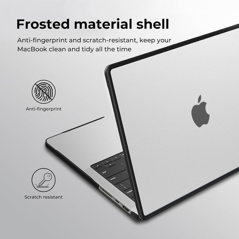 BlueSwan غلاف متوافق مع 2025 2021-2024 MacBook Pro مقاس 14 بوصة M5 A3434 A3426 A3427 M4 A3112 A3185 A3401 M3 A2918 A2992 M2 A2779 M1 A2442 Pro/Max، غطاء واقٍ غير لامع فائق النحافة من TPU+، شفاف بلوري - Image 4