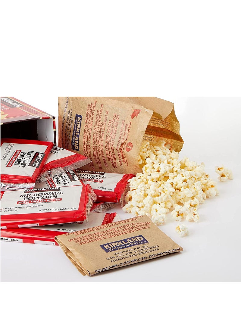 Kirkland Signature - Individually Packed Microwave Popcorn in Butter Flavor 44 Bag, 4.092Kg - Image 1