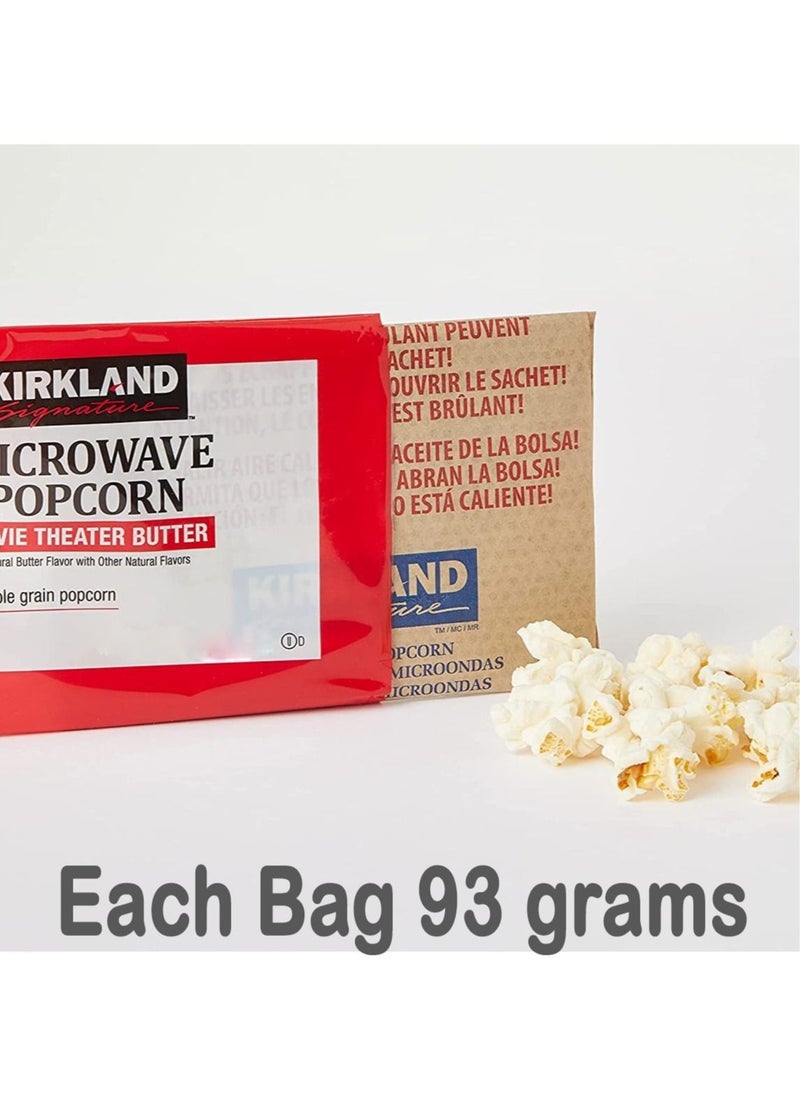 Kirkland Signature - Individually Packed Microwave Popcorn in Butter Flavor 44 Bag, 4.092Kg - Image 1