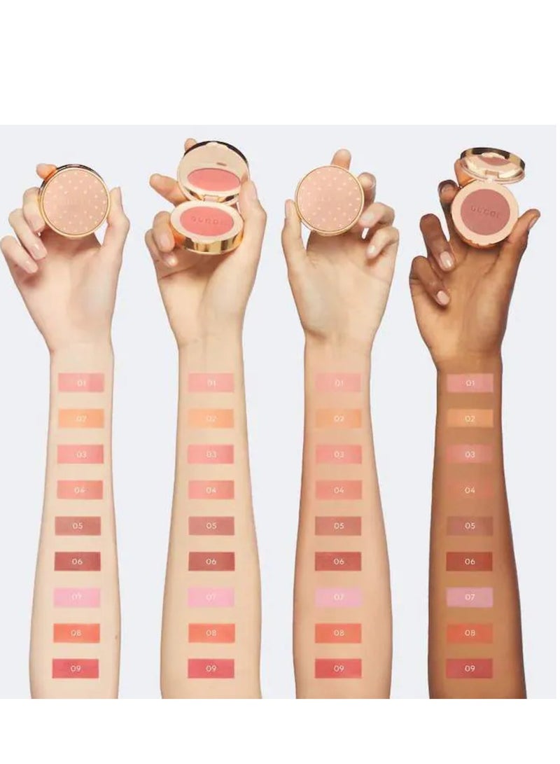 GUCCI بلاشر غوتشي مات لامع للخدود وعيون - 02 مشمش رقيق، 5.5 جرام - Image 5