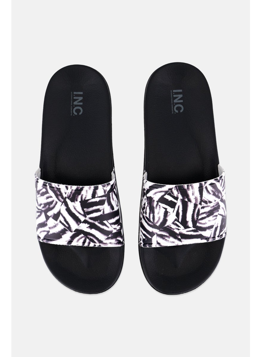 INC - Men Medium Slip On Slides, Black - Image 1