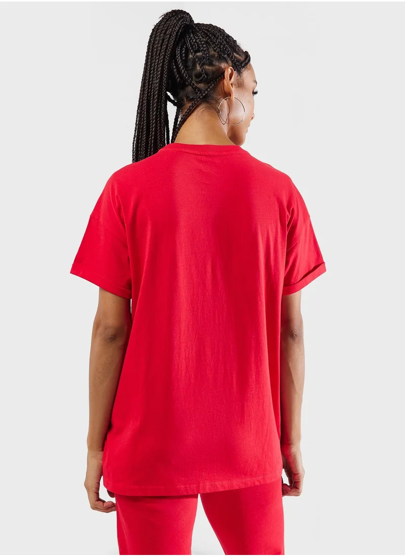 DKNY Sport Crew Neck Graphic Detail T-Shirt