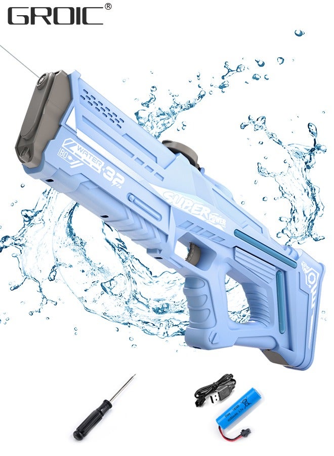 GROIC Electric Water Gun for Kids,Automatic Water Absorption Water Blaster,High Capacity Automatic Squirt Guns,Powerful Water Toy Guns for Swimming Pool,Automatic Continuous Firing Electric Water Gun - Image 1