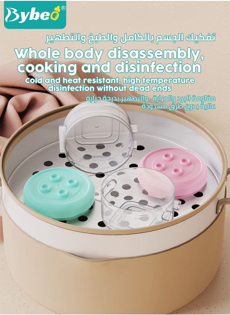 Bybeo - 6 PCS Baby Food Containers, Reusable Infant Food Storage Jars, Small Snack Container with Lids for Infant & Babies, Microwave Dishwasher Friendly - Image 1