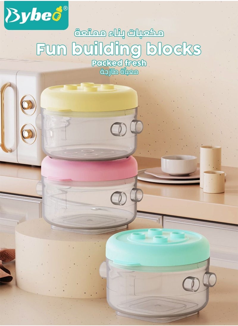 Bybeo - 6 PCS Baby Food Containers, Reusable Infant Food Storage Jars, Small Snack Container with Lids for Infant & Babies, Microwave Dishwasher Friendly - Image 1