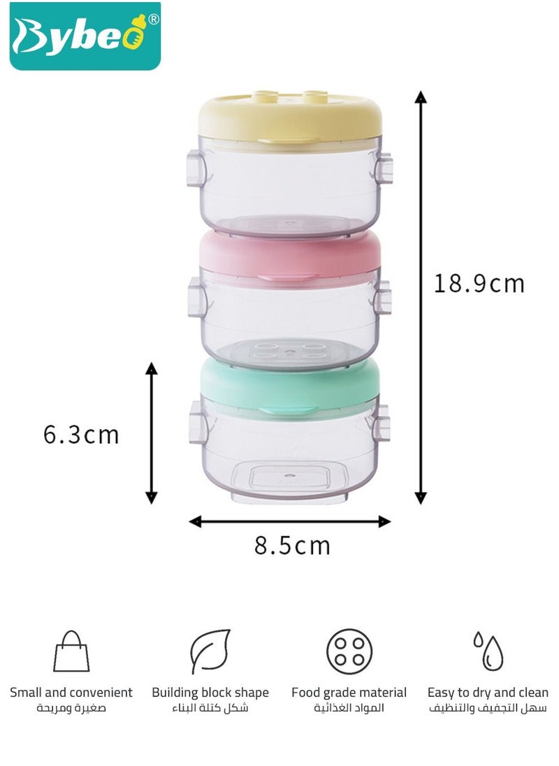 Bybeo - 6 PCS Baby Food Containers, Reusable Infant Food Storage Jars, Small Snack Container with Lids for Infant & Babies, Microwave Dishwasher Friendly - Image 1